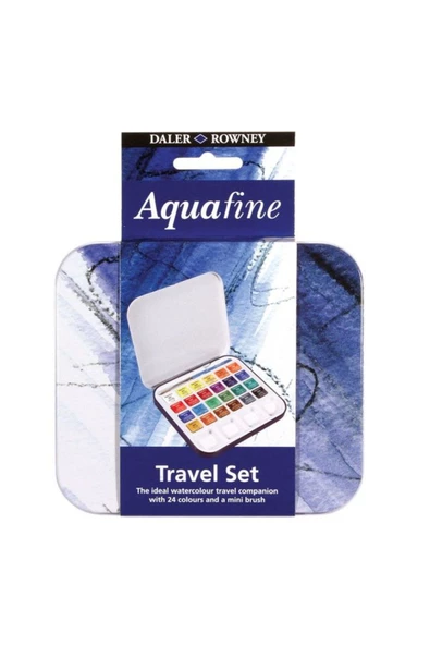 Aquafine 24'lü Travel Set Tablet Sulu Boya Seti (METALKUTU) / 0920 - Resim 4