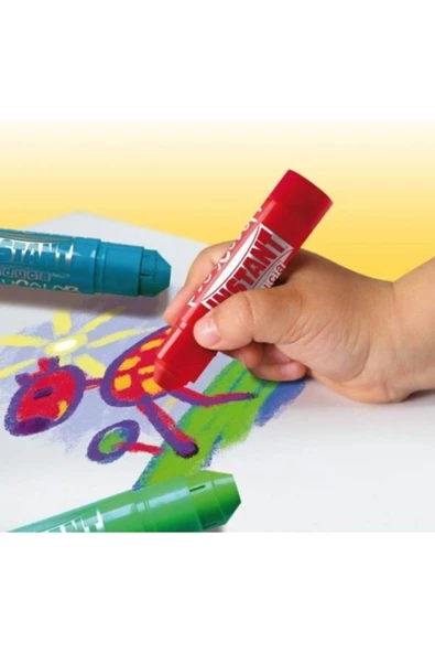 25x35 Tuval Instant Playcolor One Instant Jel Guaj Boya Stick Basic 12'li Set - Resim 2
