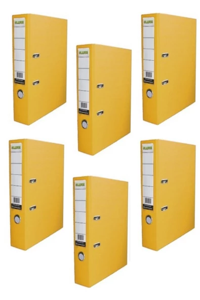 Geniş Sarı 6'lı Ofis Klasörü ürün görseli 1