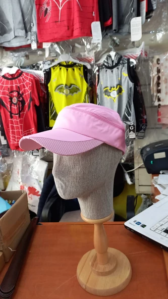salarticaret sporcu tenis vizör şapka unisex model pemberenk