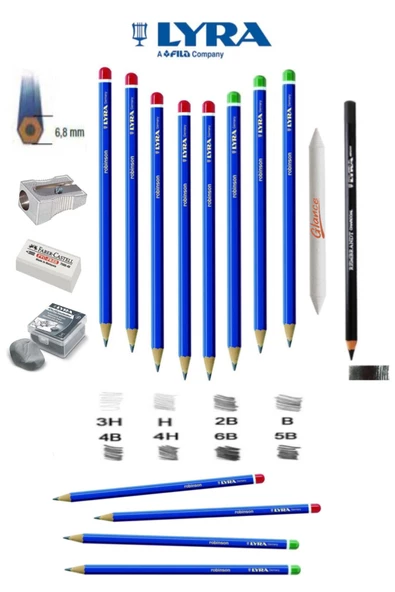 Lyra Robinson Dereceli Kurşun Kalem Seti 13 Parça ürün görseli 1