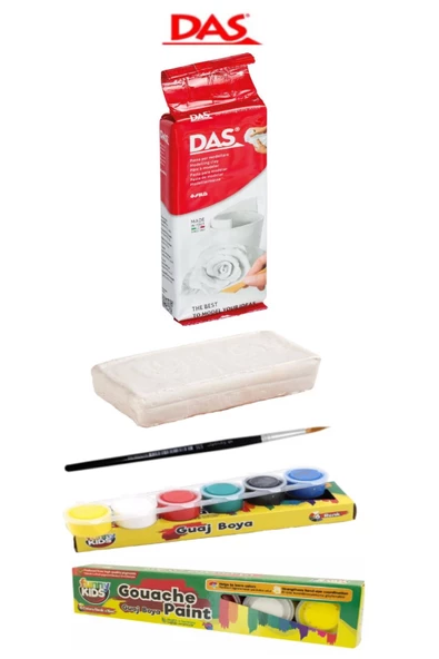 Das Beyaz Seramik Kil 250 Gr Rich Funny Kids 15 Ml Guaj 6 Li Set ürün görseli 1