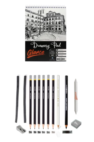 Eskiz Defteri A5 120 Gr 50 Yaprak Adel Eskiz Çizim Seti ürün görseli 1