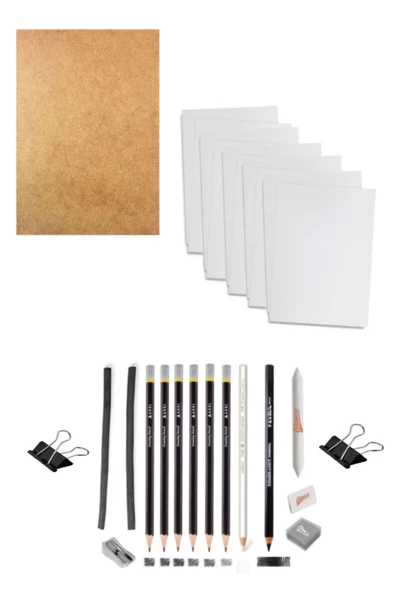 Karakalem Eskiz Çizim 35x50 Duralit Set - 1