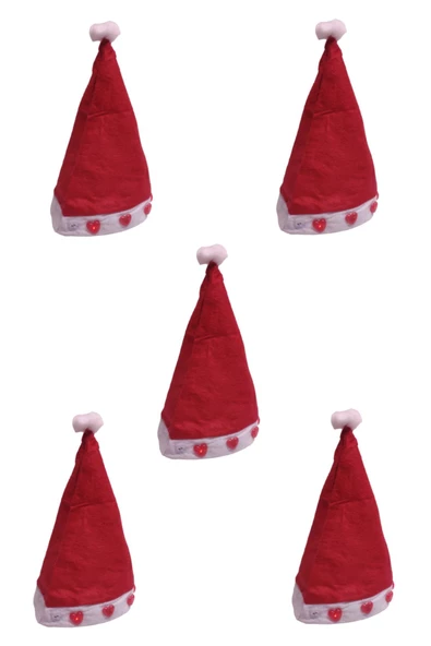 Işıklı Yılbaşı Şapkası 5'li Set ürün görseli 1