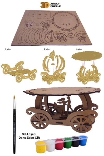 Ahşap Puzzle 3d Dans Eden Çift ürün görseli 1