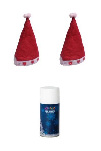 2'li Işıklı Yılbaşı Şapkası Ve Kar Spreyi 150ml ürün görseli