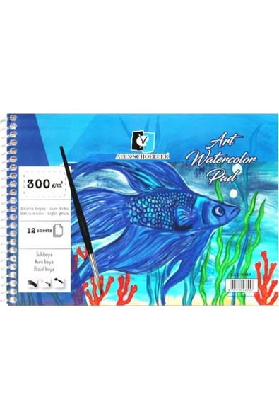A5 Art Spiralli Sulu Boya Defteri 300 gr Alx-3947 ürün görseli 1