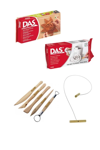 Das Beyaz+ Kahve (terracotta ) 500 Gr Kil Başlangıç Seti ürün görseli 1