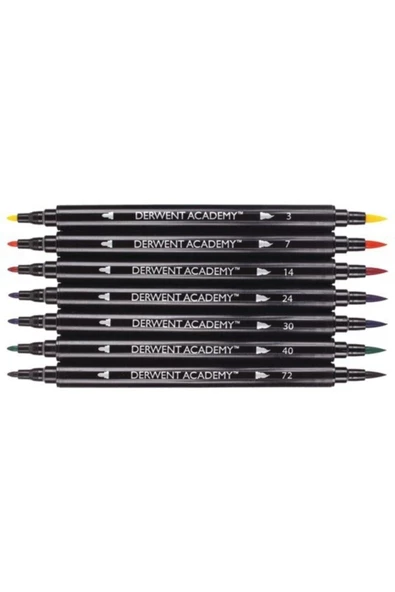 Academy Çift Taraflı Keçeli Kalem Seti - 8 Renk - Resim 3