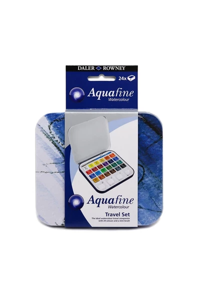 Daler Rowney Aquafine 24'lü Yarım Tablet Suluboya Seti Canson Montval Suluboya Defteri 18x25cm 300gr - Resim 2