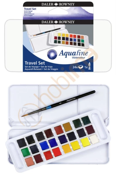 Daller Rowney Aquafıne Sulu Boya 24 Lü Metal Kutu Set ürün görseli