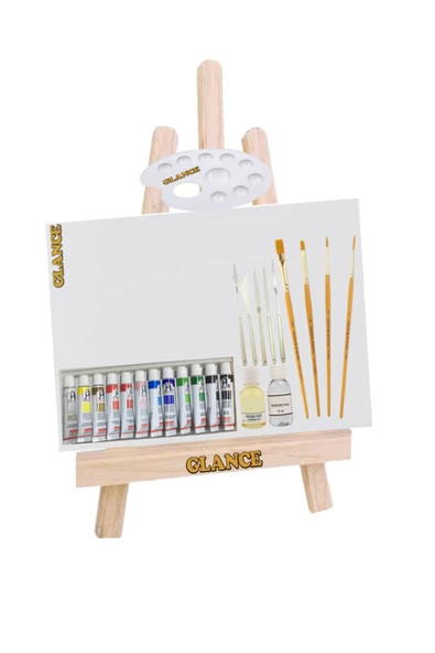 Masaüstü Şövale Südor Monalisa 12x12 ml Ekonomik Yağlı Boya Başlangıç Seti ürün görseli