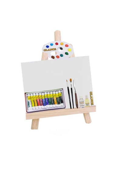Fanart 12x12 Yağlı Boya Masaüstü Şövale Seti