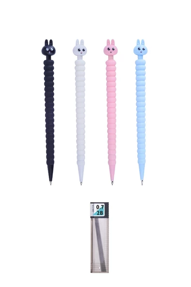 Tavşan Başlıklı 0.7 Mm Versatil Kalem Seti 4 Renk Tombow Mono Lead 0.7 mm Uç ürün görseli 1