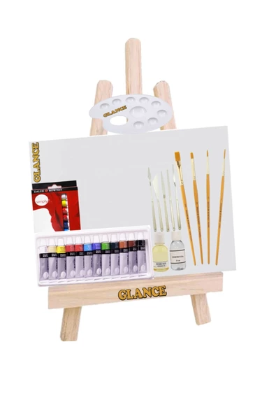 Daller Rowney Simply 12x12ml 12 Renk Ekonomik Yağlı Boya Masa Üstü Şövale Başlangıç Seti ürün görseli 1