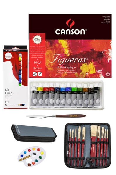 Canson Figueras 19x25cm Blok 290gr 10 Yp Daler Rowney Simply Çantalı Fırça Seti Yağlı Boya Gereçleri ürün görseli 1