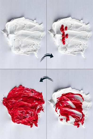 Rölyef Pasta  3,5 KG  Büyük Kova Beyaz Stencıl Spatul Doku Tarağı Set - Resim 3