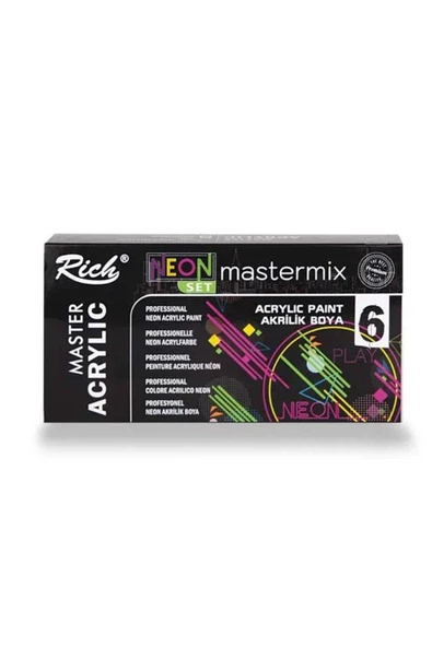 Mastermix Akrilik Boya Neon Renkler 6x60cc ürün görseli 1
