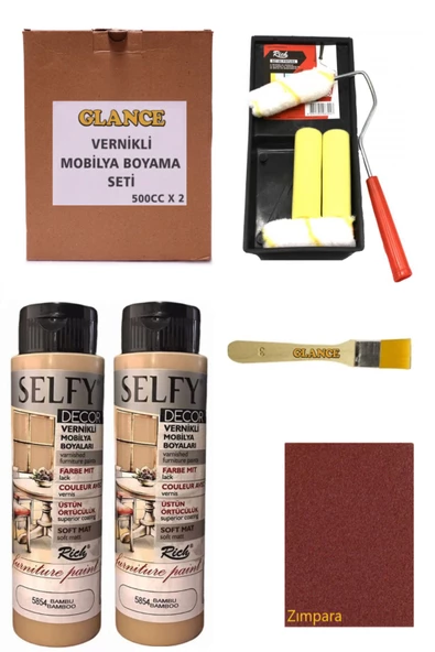 Rich Selfy Decor 500 CC X 2 Bambu Kendinden Vernikli Mobilya Boyama Seti ürün görseli 1