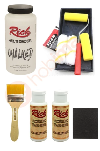 Glance Dolap Boyama Beyaz Tavalı Karma Rulo Set ürün görseli 1