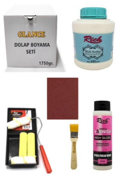 Rich Dolap Boyama Seti Multi Surface 1750 GR Alaçatı -Set-1 Hıgh Gloss Vernik Parlak 500 CC