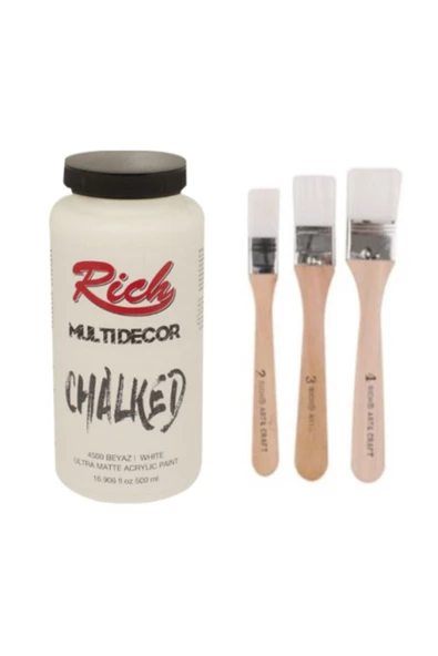 Multi Decor Chalked 500 Cc Beyaz 3'lü Zemin Fırça ürün görseli 1