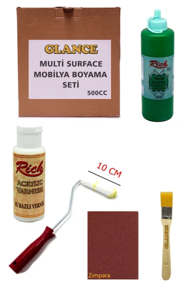 Rich Multi Surface Çimen 500 CC Mobilya Boyama Seti ürün görseli 1