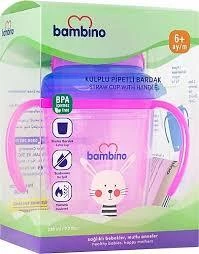 Bambino Kulplu Pipetli Bardak 230 Ml