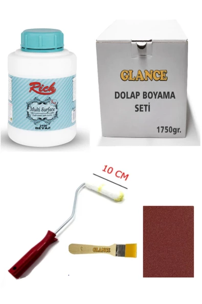 Rich Multi Surface 1750gr Beyaz 10 Cm Rulo Fırça Zemin Fırça Zımpara Genel Amaçlı Boyama Seti ürün görseli