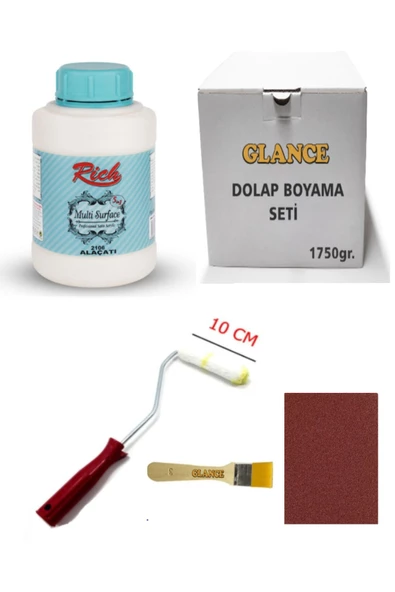 Rich Multi Surface 1750gr Alaçatı 10 Cm Rulo Fırça Zemin Fırça Zımpara Genel Amaçlı Boyama Seti ürün görseli 1