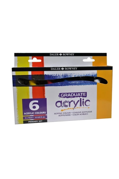 Graduate Akrilk Boya Seti 6x75ml Ana Renkler ürün görseli