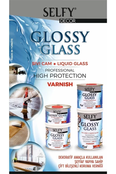 Surface 3,5 Kg Beyaz Selfy Decor Glossy Glass 500 250 gr Balkon,teras,banyo,mutfak,tezgah,fayans - Resim 2