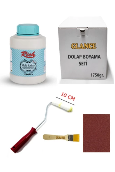 Rich Multi Surface 1750gr Granit 10 cm Rulo Fırça Zemin Fırça Zımpara Genel Amaçlı Boyama Seti ürün görseli 1