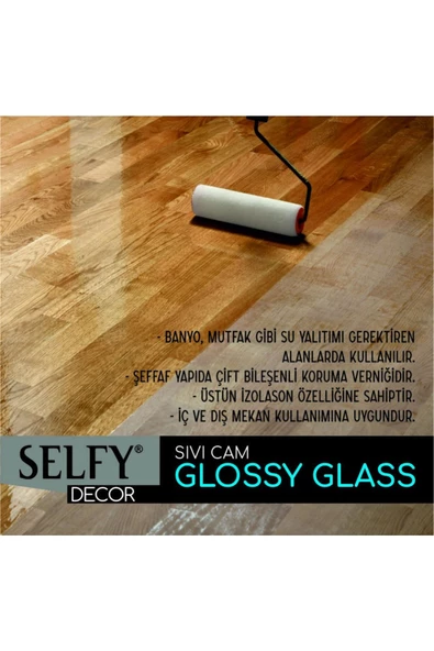Selfy Decor Glossy Glass 200+100 Gr Sıvı Cam, Banyo, Mutfak, Tezgah, Verniği - 3