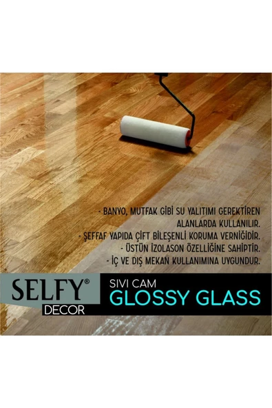 Surface500cc Antik Beyaz Selfy Decor Glossy Glass 200 100gr Balkon,teras,banyo,mutfak,tezgah,fayans - Resim 3