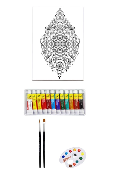 Artdeco Desenli Tuval 40x50cm Otantik Kına2 Fanart Academy Akrilik Boya Seti 12 Renk X 12ml ürün görseli 1