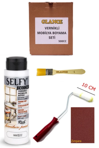 Rich Selfy Decor 500 Cc Beyaz Kendinden Vernikli Genel Amaçlı Boyama Seti ürün görseli 1