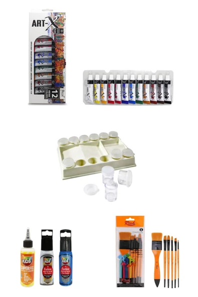 Ric Art-x 12 Ml 12 'li Akrilik 6'lı Sanat Seti ürün görseli 1