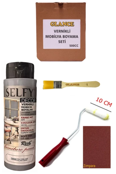 Rich Selfy Decor 500 Cc Italyan Gri Kendinden Vernikli Genel Amaçlı Boyama Seti ürün görseli 1