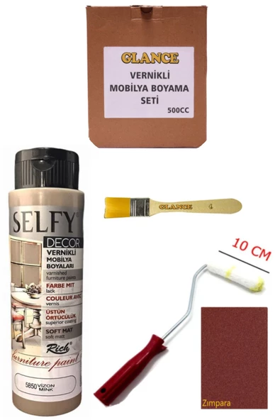 Rich Selfy Decor 500 Cc Vizyon Kendinden Vernikli Genel Amaçlı Boyama Seti ürün görseli 1