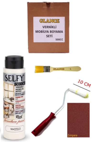 Rich Selfy Decor 500 Cc Kardelen Kendinden Vernikli Genel Amaçlı Boyama Seti ürün görseli 1