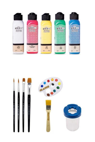 Artdeco 140 Ml Akrilik Boya 5 Renk Canlı Rerkler Genel Maçlı Boyama Seti ürün görseli