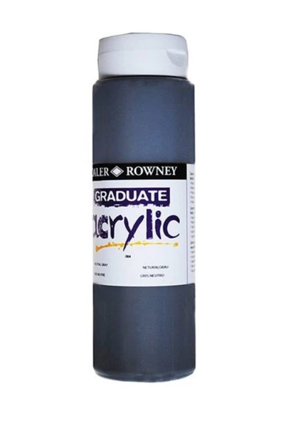 Rowney Graduate Akrilik Boya 500ml 084 Neutral Grey ürün görseli 1