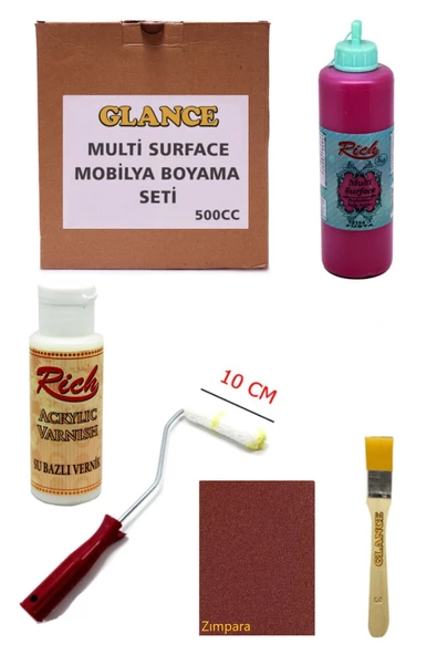 Rich Multi Surface Fuşya 500 Cc Mobilya Boyama Seti ürün görseli 1