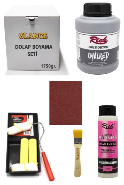 Rich Dolap Boyama Seti Multi Decor Chalked 1750 Gr Is Siyah Hıgh Gloss Vernik Parlak 500 Cc