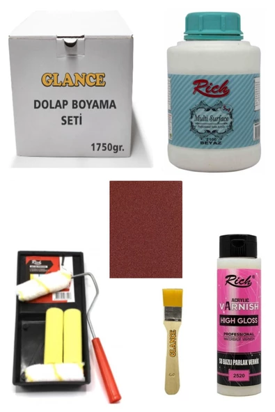 Rich Dolap Boyama Seti Multi Surface 1750 gr Beyaz -set-1 Hıgh Gloss Vernik Parlak 500 Cc ürün görseli 1
