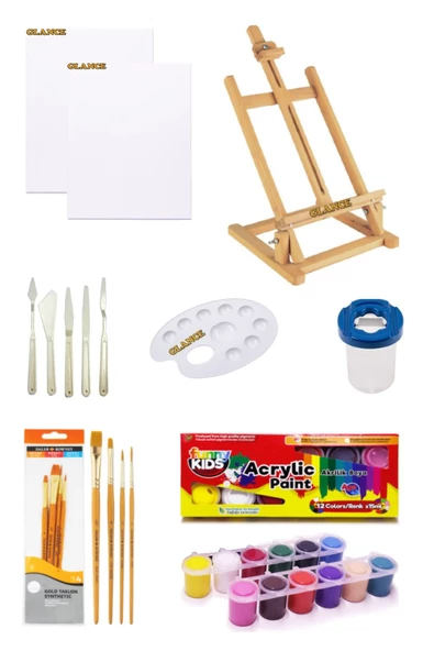Masaüstü Şövale Rich Funny Kids 15 Ml Akrilik 12 Li Başlangıç Seti - 1