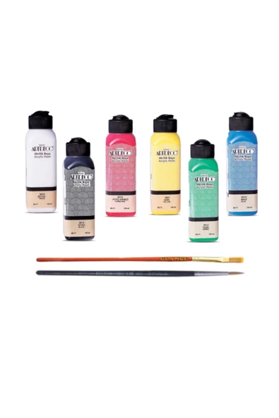 Artdeco 140 Ml Akrilik Boya Ana Renkler 6'lı Fırça Hediyeli ürün görseli