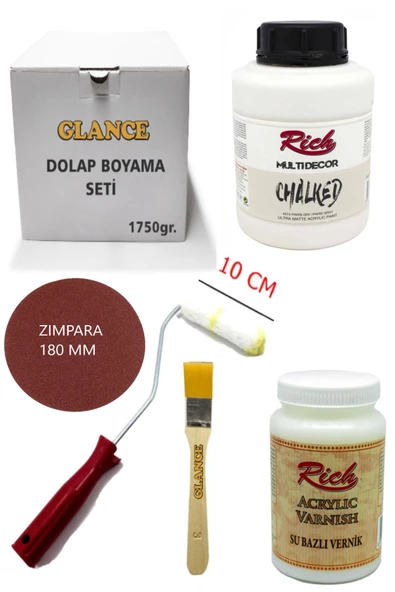 Rich Multi Decor Chalked Paris Gri 1750 Gr Dolap Boyama Seti